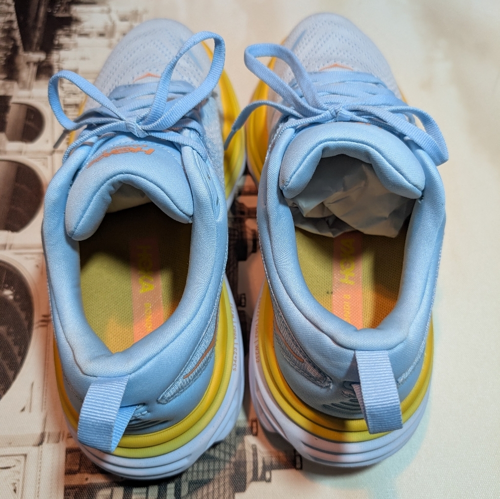 Hoka One One Bombi 8 Cushioned Road Shoes  Summer Song Women's Size 7 No Box - Picture 12 of 14